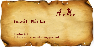Aczél Márta névjegykártya